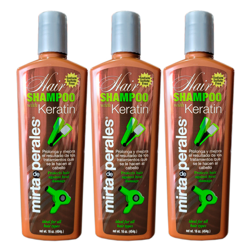 Mirta De Perales Keratin Shampoo 16 Oz. - Pack of 3