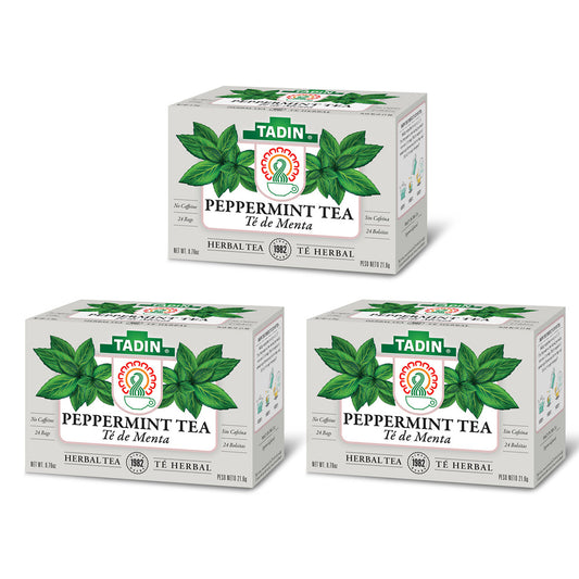 Tadin Tea Menta / Peppermint. 24 Bags. 0.85 Oz. Pack of 3