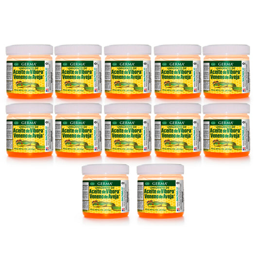 Germa Snake Oil & Bee Venom Ointment/Pomada Aceite de Vibora Veneno de Abeja 3Oz. Pack of 12