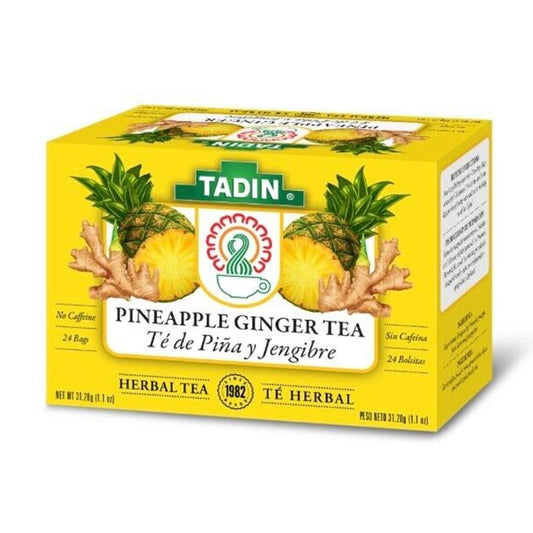 Tadin Tea Pineapple Ginger Herbal Tea Blend. Relaxation Aid. 24 Teabags. 1.1 oz