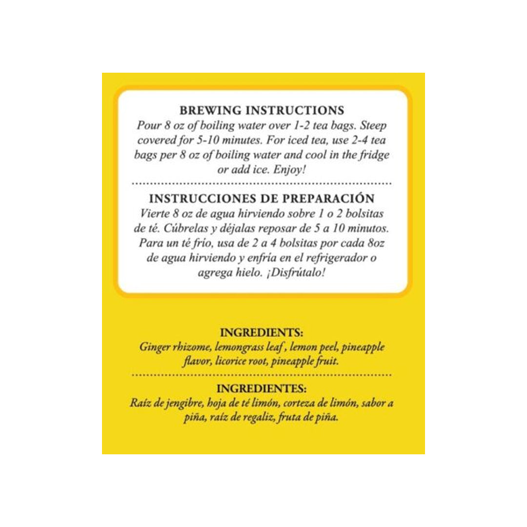 Tadin Tea Pineapple Ginger Herbal Tea Blend. Relaxation Aid. 24 Teabags. 1.1 oz