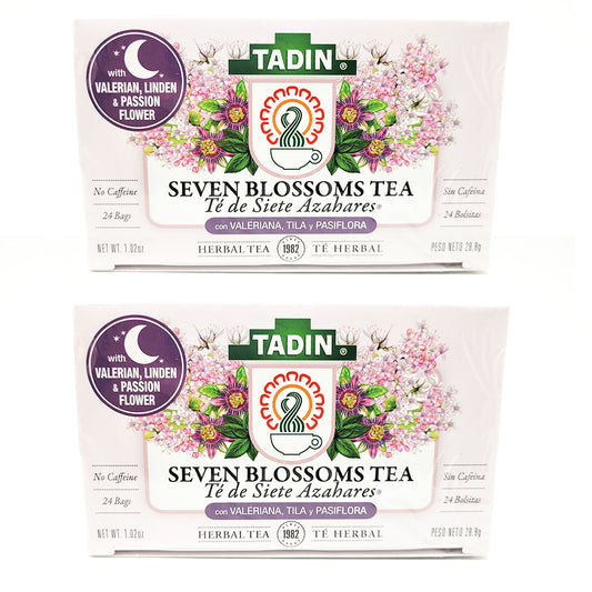 Tadin Tea Siete Azahares / Seven Blossoms. 24 Bags. 1.01 Oz. Pack of 2