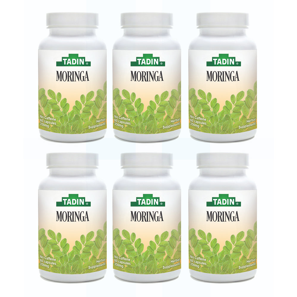 Tadin Capsules Moringa. 60 Bags. 350mg Oz. Pack of 6