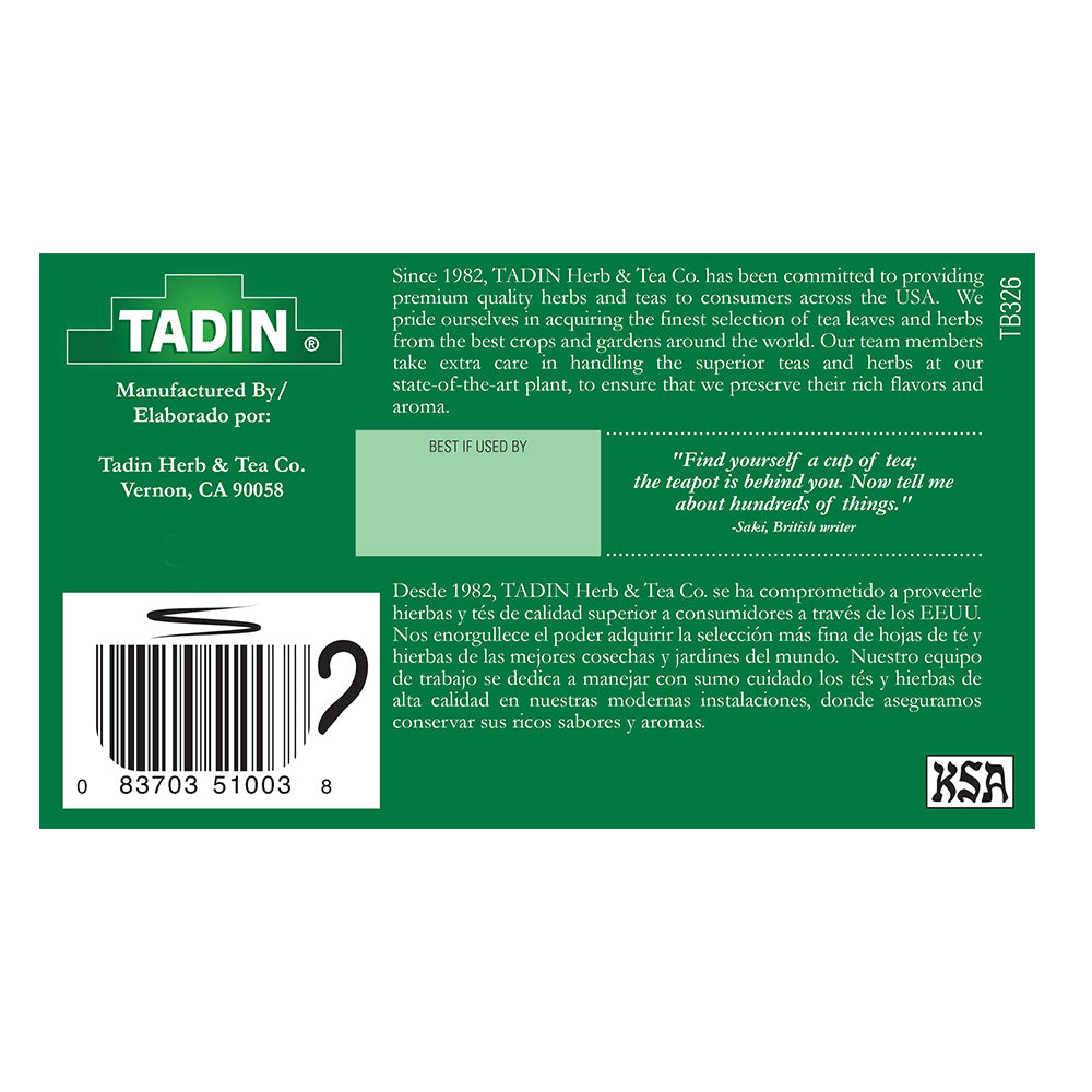 Tadin Tea Boldo. 24 Bags. 1.18 Oz. Pack of 6