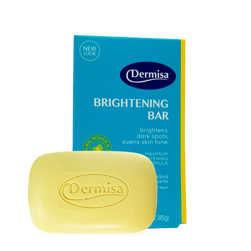 Dermisa Brightening Kit: Brightening Bar 3 Oz / 85 g and Brightening Cream 1.5 Oz / 42 g.