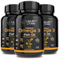 Health Dose Premium Omega 3 Fish Oil Triple Strength x 120 Softgels - Pack of 3
