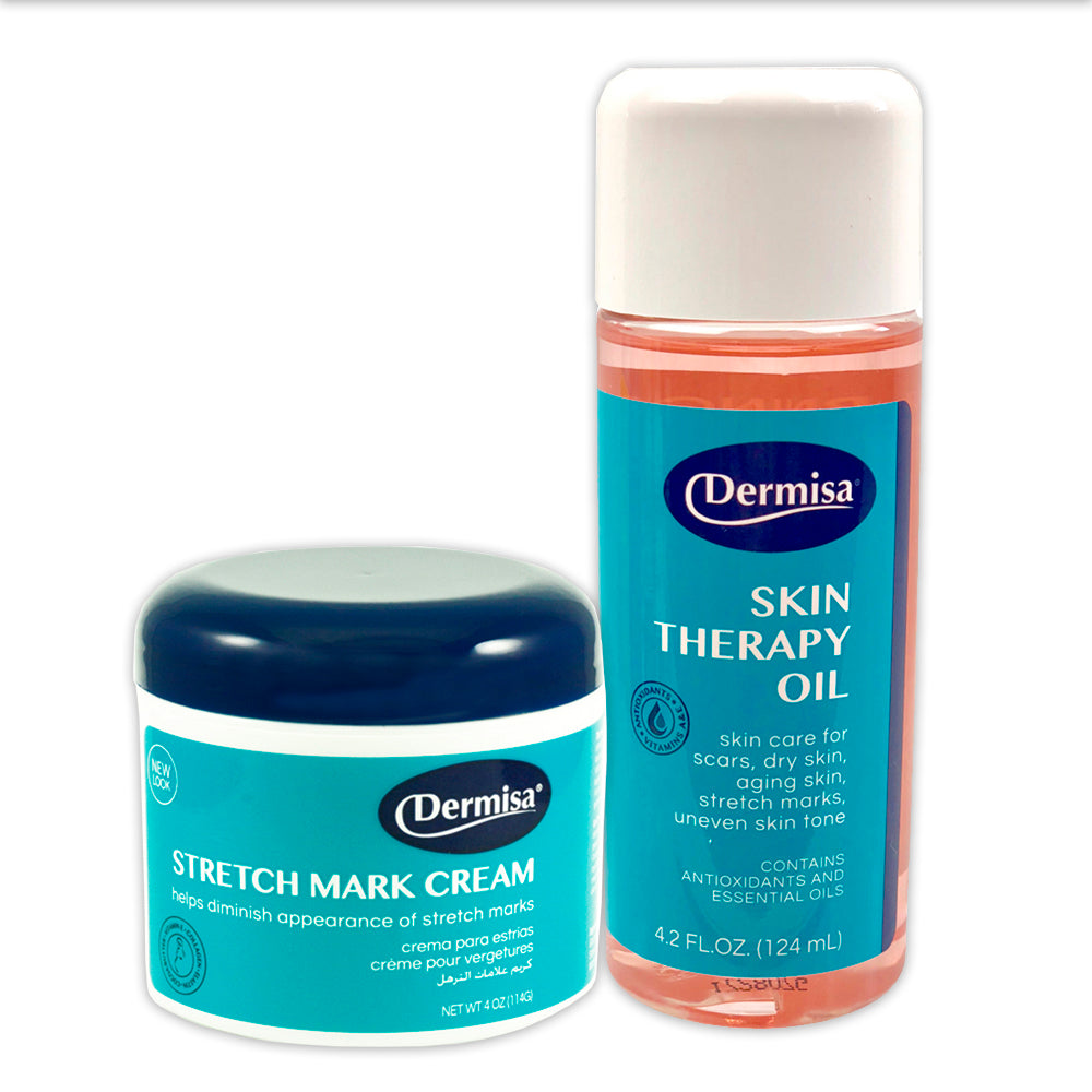 Dermisa Stretch Mark Cream 4 Oz / 114 g. + Dermisa Skin Therapy Oil 4.2 Fl Oz / 125 ml.