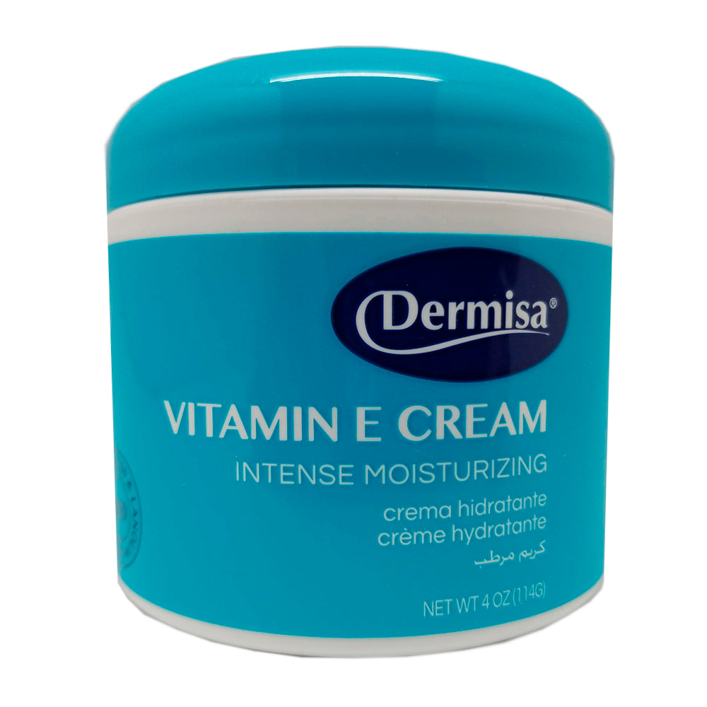 Dermisa Vitamin-E Corporal Cream, Softens and Protects 4 Oz / 114 g. - Pack of 6