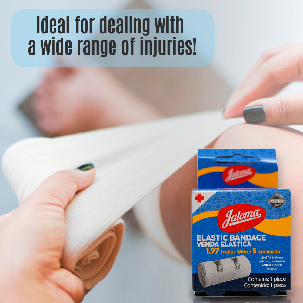 Jaloma Elastic Bandage With Clips 1.97''. Pack of 12