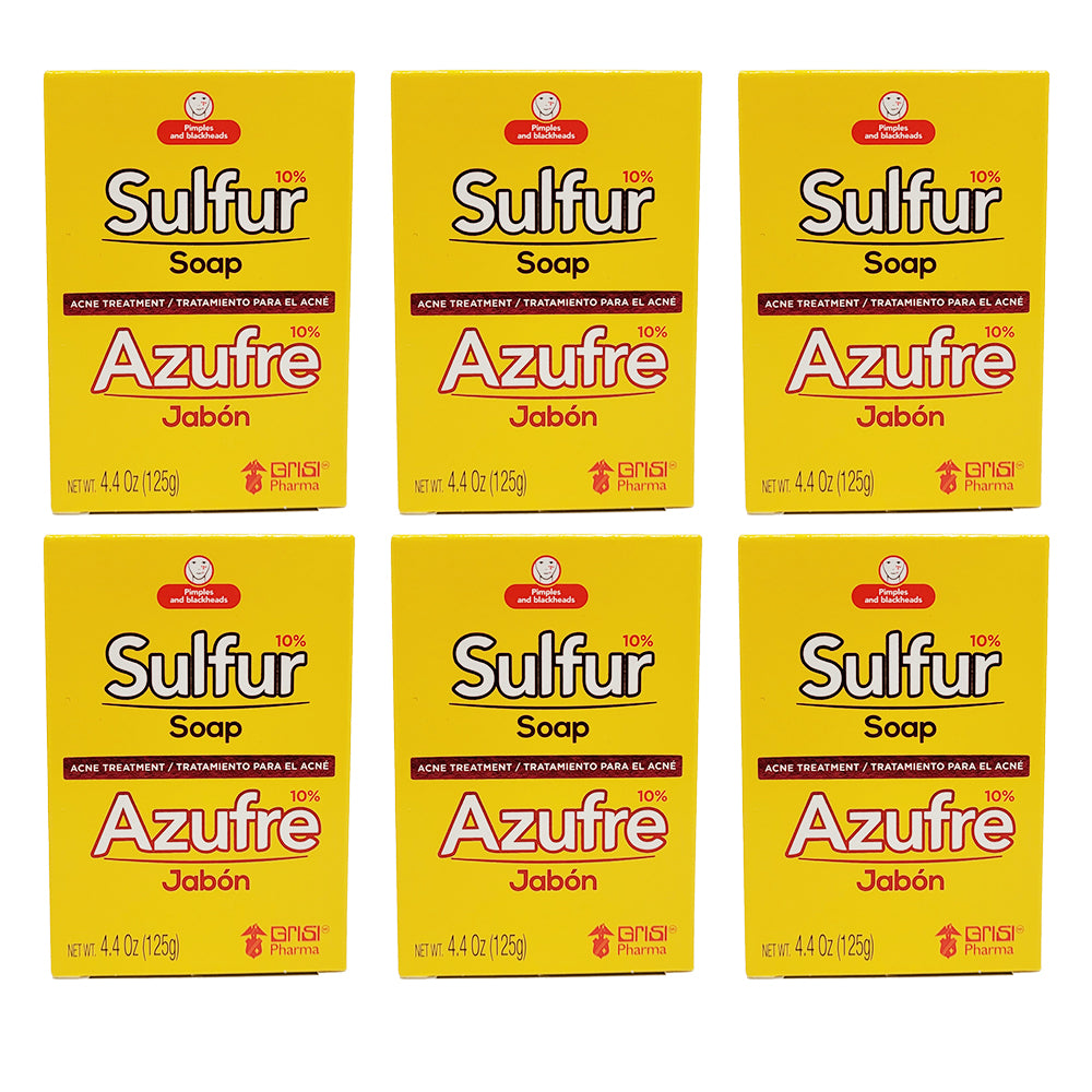 Grisi Sulfur Soap With Lanolin 4.4 Oz / 125 g. Pack of 6