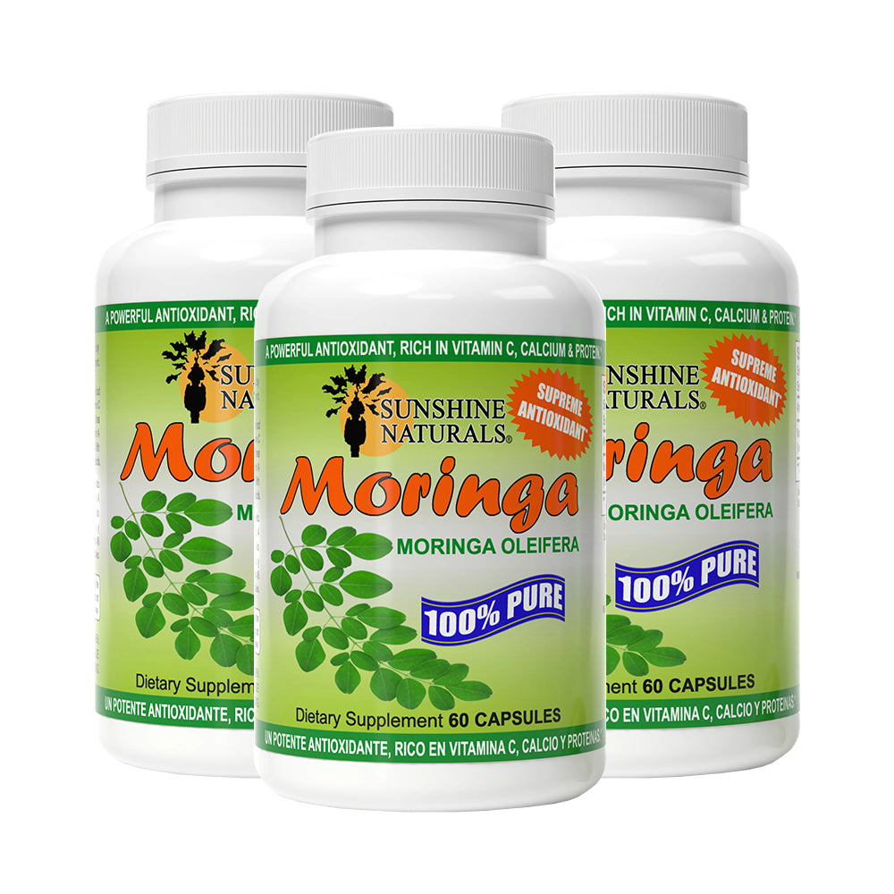 Sunshine Naturals Moringa Dietary Supplement. Immune System Aid. 120 Capsules