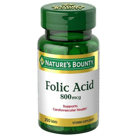 Nature's Bounty Folic Acid  800 mcg - 250 Tablets