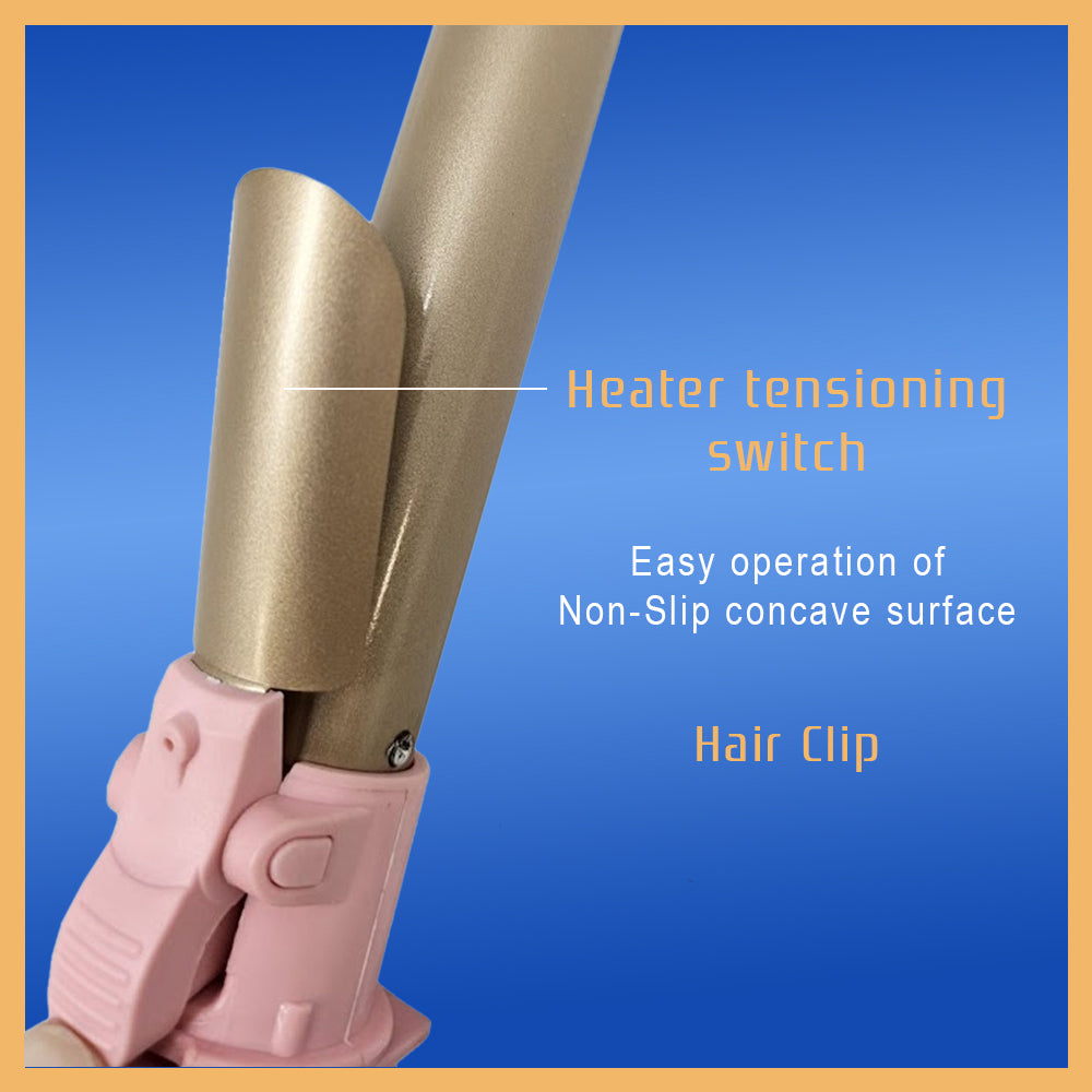SdBeauty Automatic Rotating Curling Iron Creates Perfect Waves, Pink/Gold Color.
