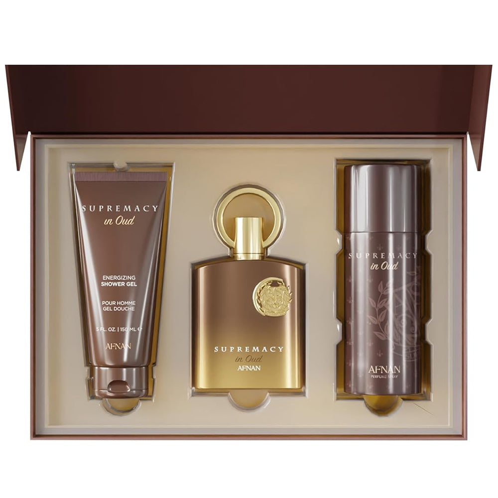 Afnan Supremacy In Oud 3.4 Edp U + 5.0 S/G + 5.0 Deo Spray  (128660)
