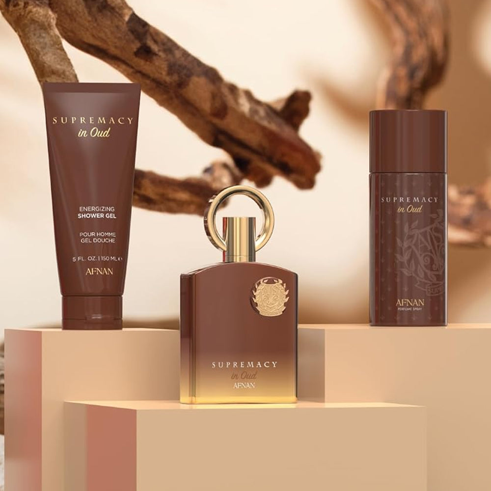 Afnan Supremacy In Oud 3.4 Edp U + 5.0 S/G + 5.0 Deo Spray  (128660)