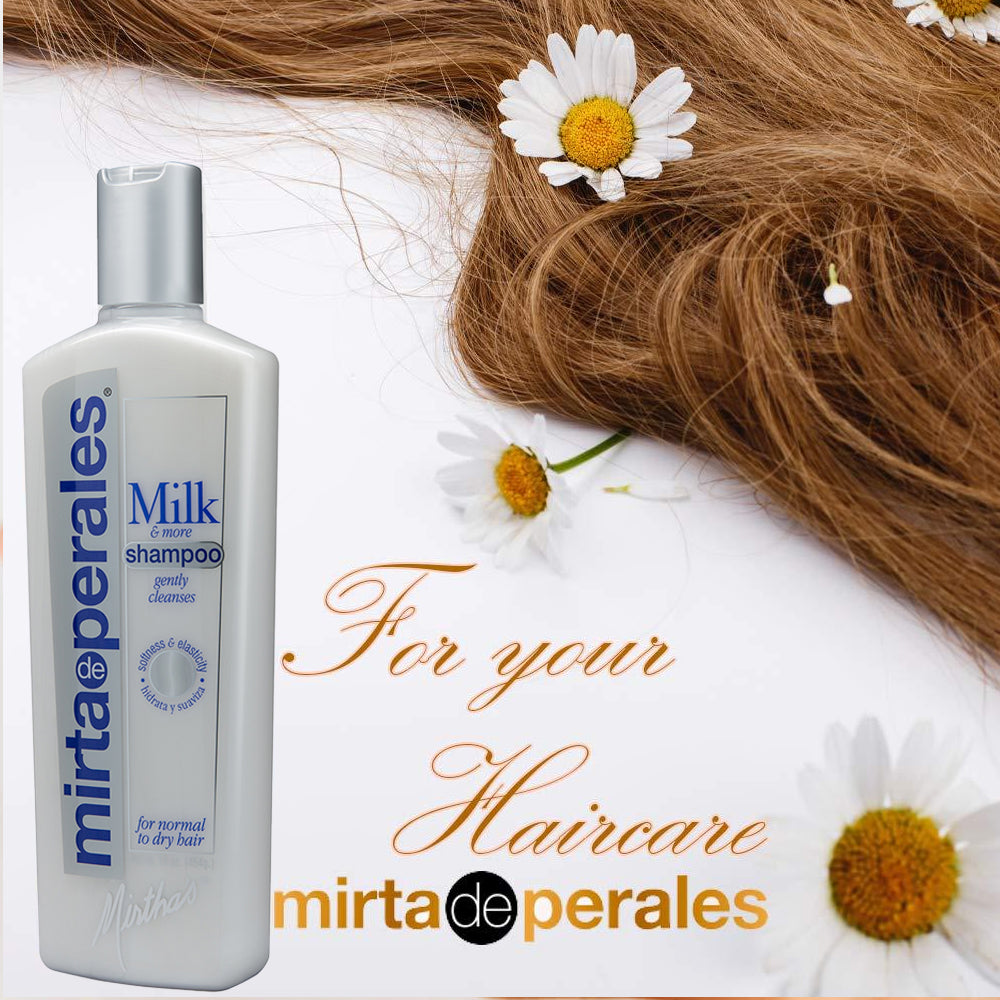 Mirta De Perales Milk Shampoo, Milk Proteins, For Dry Hair 8 Oz.