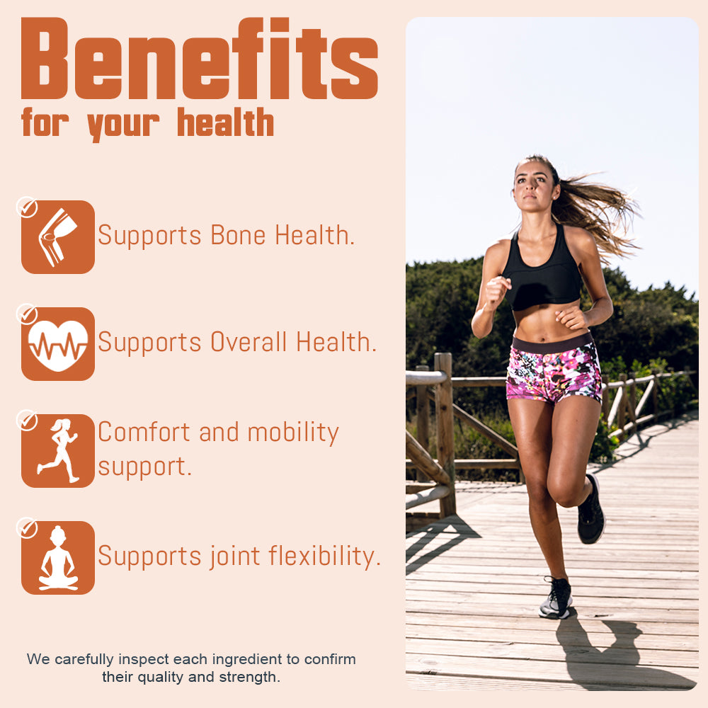Health Dose Premium Joint Support - Glucosamine Chondroitin MSM Turmeric Boswellia & Hyaluronic Acid - Relieves Inflammation & Discomfort in Back, Knees & Hands - Antioxidant Properties - 90 Capsules