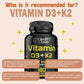 Health Dose Vitamin D3 + K2. 2 in 1 Formula. 180 Liquid Softgels