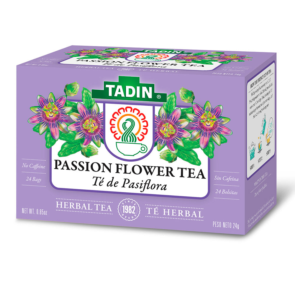 Tadin Tea Pasiflora / Passion Flower. 24 Bags. 0.84 Oz. Pack of 3