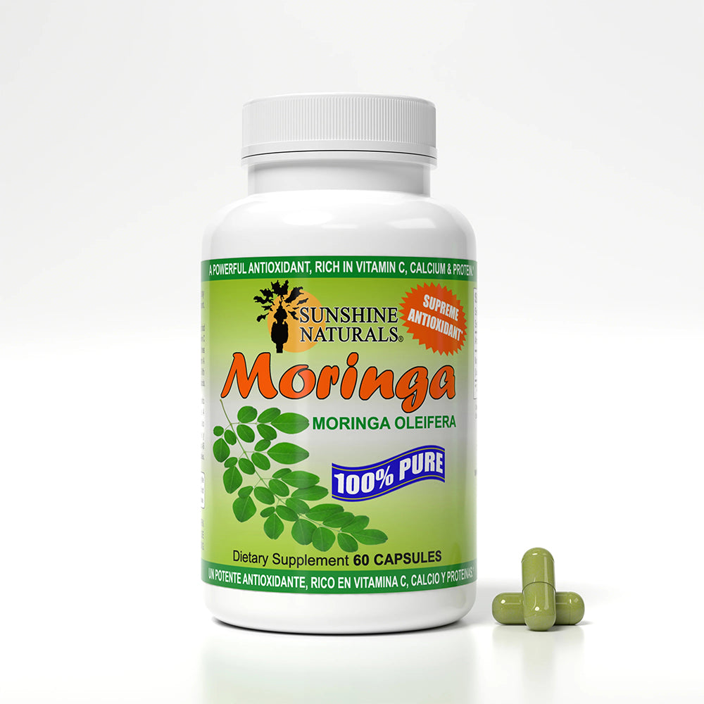 Sunshine Naturals Moringa Dietary Supplement. Immune System Aid. 120 Capsules
