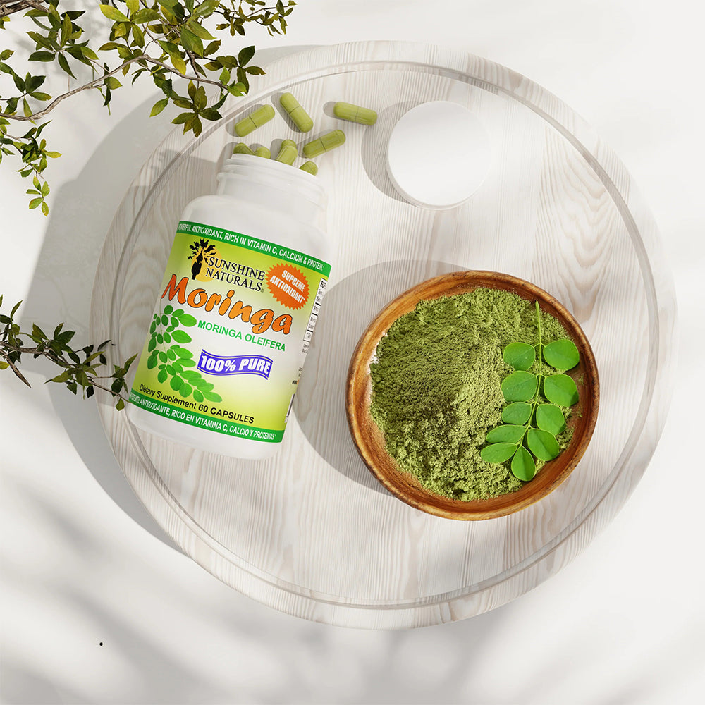 Sunshine Naturals Moringa Dietary Supplement. Immune System Aid. 120 Capsules