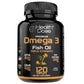 HealthDose Premium Omega 3 Fish Oil. Triple Strength. Lemon Flavor. 120 Softgel