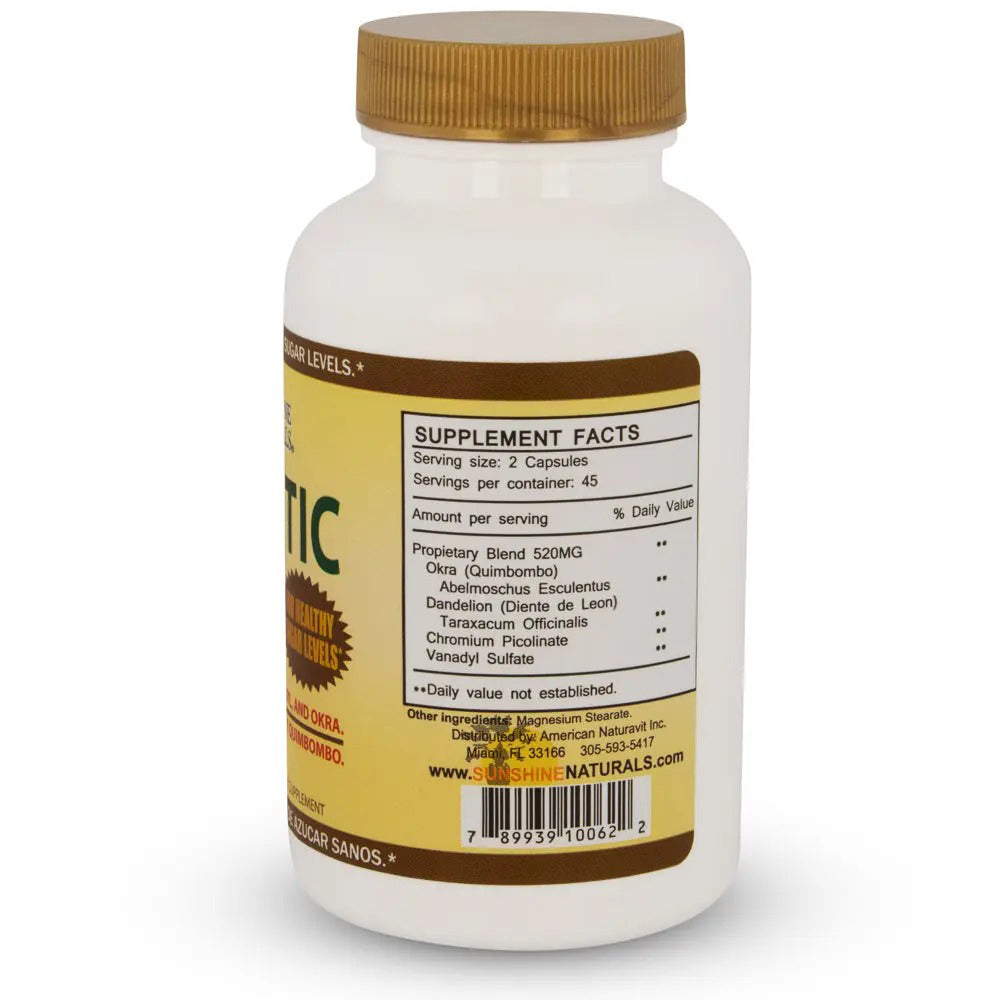 Sunshine Naturals Diabetic Dietary. Mineral Support. Glucose Control. 90 Caps