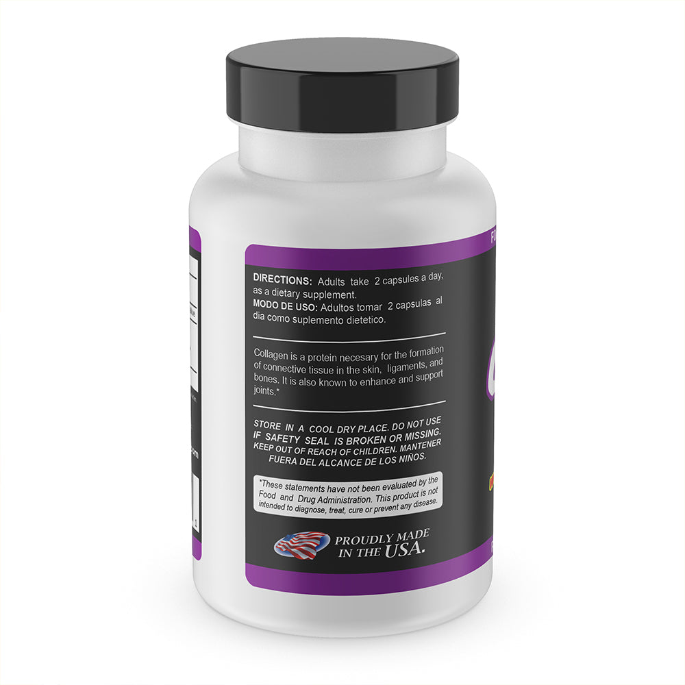 Sunshine Naturals Collagen & Vitamin C Dietary Supplement. 1480 mg. 120 Capsules