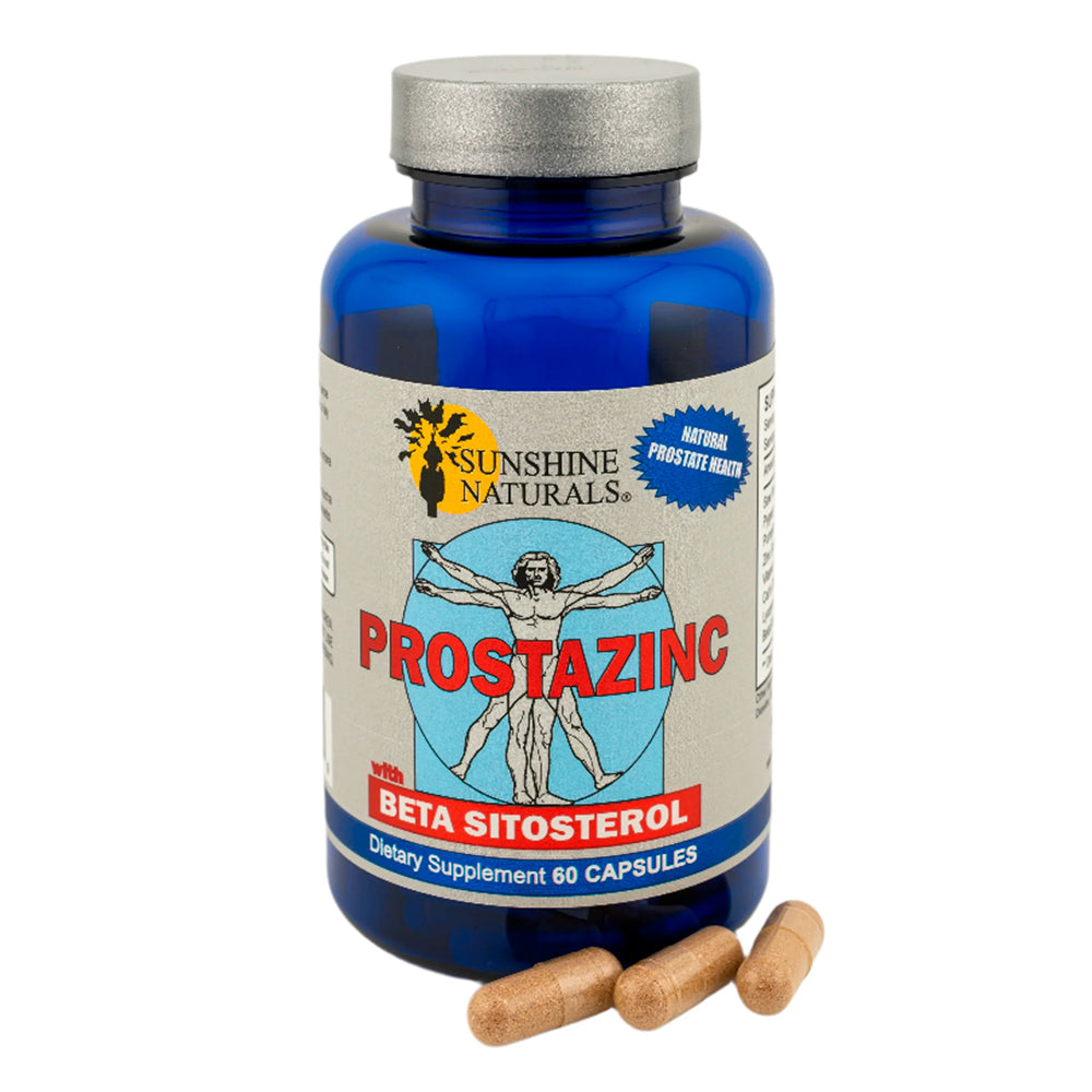 Sunshine Naturals Prostazinc Supplement. Promotes Good Prostate Health. 60 Caps