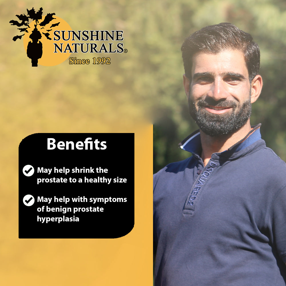 Sunshine Naturals Prostazinc Supplement. Promotes Good Prostate Health. 60 Caps