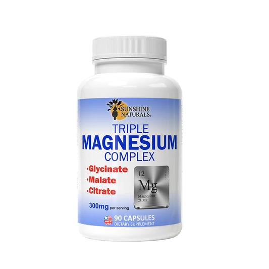 Sunshine Naturals Supplement. Triple Magnesium Complex 300mg x 90 caps