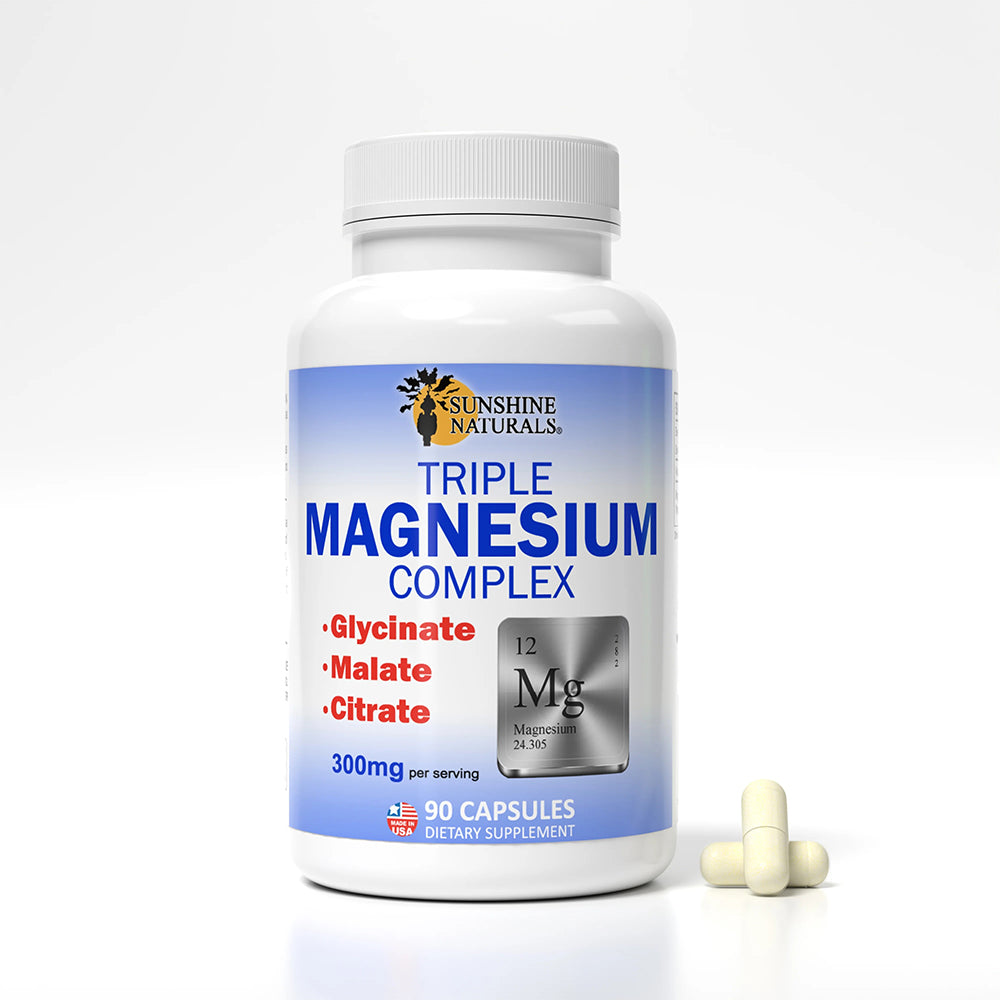 Sunshine Naturals Supplement. Triple Magnesium Complex 300mg x 90 caps
