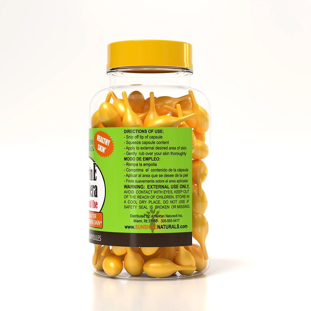 Sunshine Naturals Vitamin E and Aloe Vera Moisturizer. For Dry Skin. 60 Vials