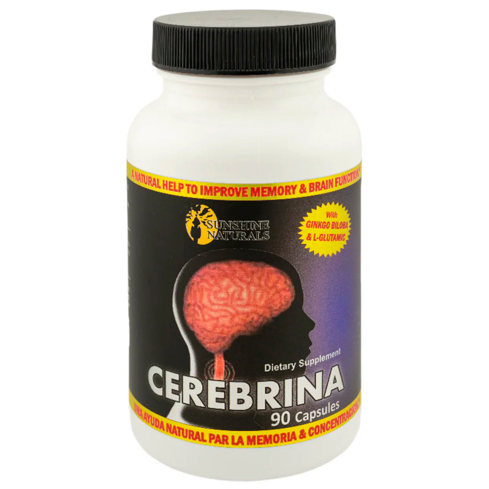 Sunshine Naturals Cerebrina With Ginkgo Biloba & L-Glutamic 90 Capsules