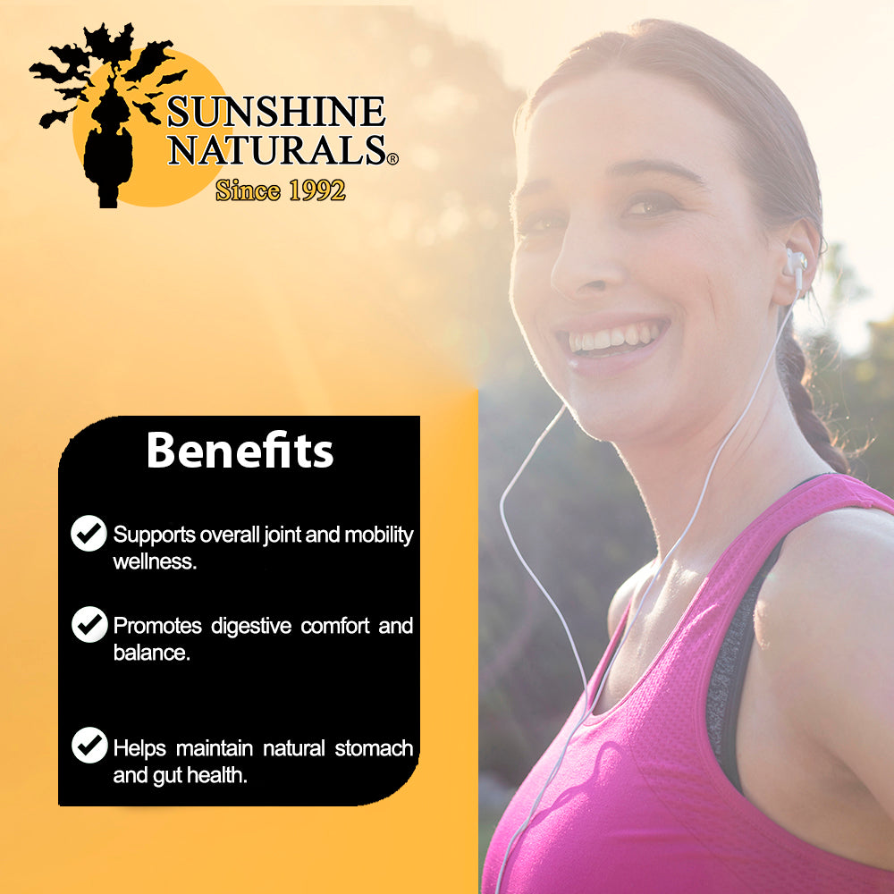 Sunshine Naturals Turmeric plus Ginger Supplement. Strong Antioxidant. 90 Caps