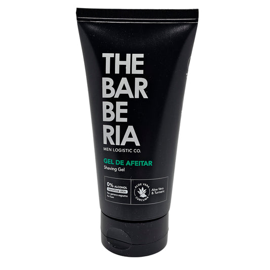 The Barberia Shaving Gel, 5 fl oz 0% alcohol, Aloe Vera & Turmeric for sensisitve skin