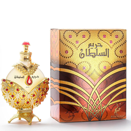 KHADLAJ PERFUMES Hareem Al Sultan Gold Concentrated Perfume Oil for Unisex, 1.18 Ounce