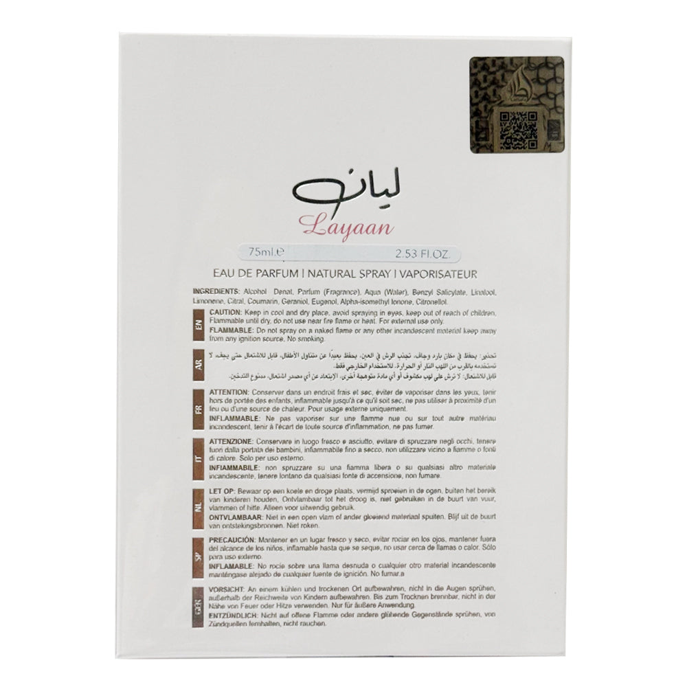 Lattafa Layaan 75Ml Edp Spray