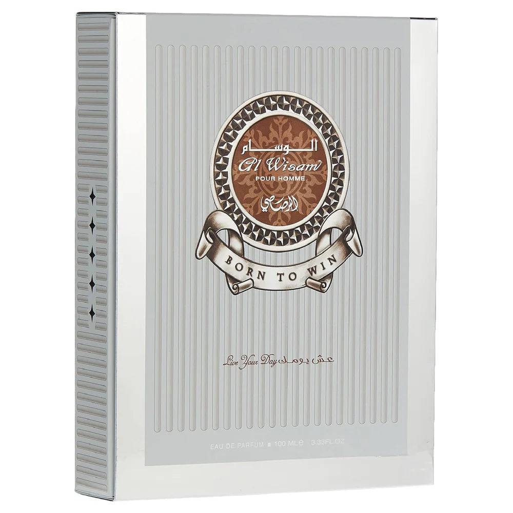 Rasasi Al Wisam Day Born to Win Eau De Parfum Spray for Men, 3.4 Ounce
