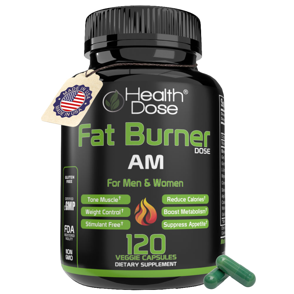 Health Dose Fat Burner AM. Weight Control & Metabolism Boost. 120 Softgels