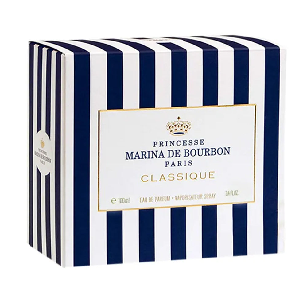 Marina de Bourbon Classique by Princesse Marina de Bourbon | Eau de Parfum Spray | Fragrance for Women | Floral and Fruity Scent with Notes of Exotic Fruits and Vanilla | 100 mL / 3.4 fl oz