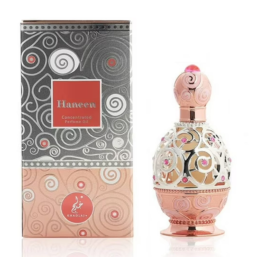 KHADLAJ PERFUMES Haneen Rose Gold Concentrated Perfume Oil 0.67 Ounce (Unisex)