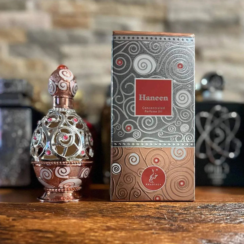 KHADLAJ PERFUMES Haneen Rose Gold Concentrated Perfume Oil 0.67 Ounce (Unisex)