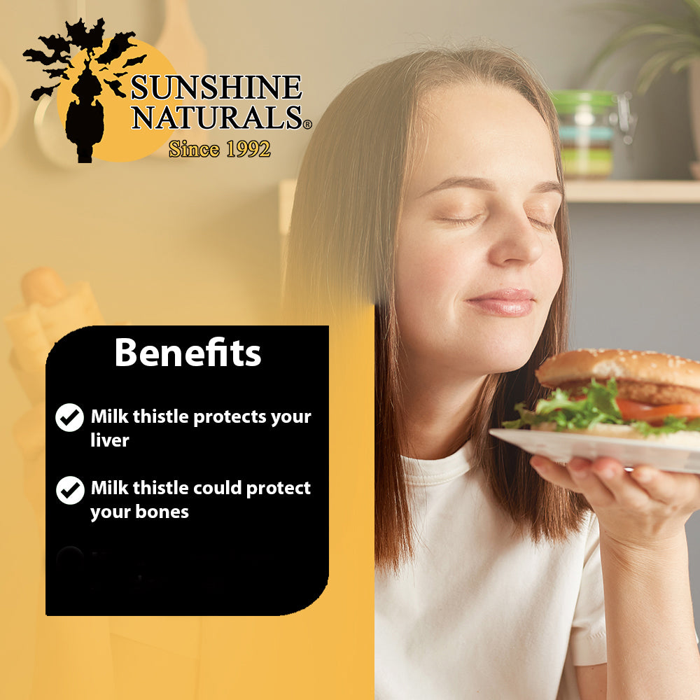 Sunshine Naturals Milk Thistle Complex. Liver Health Support. 600 mg. 120 Caps