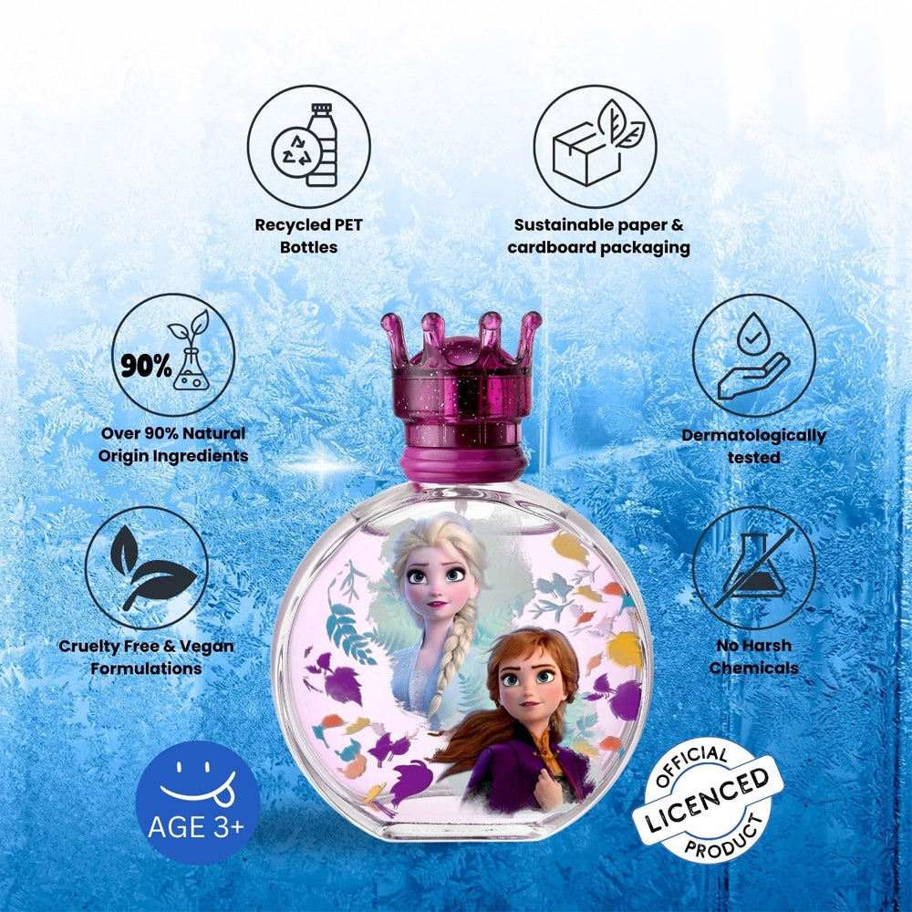Disney Frozen II Eau de Toilette for Girls - 3.4 oz (100ml) Natural Spray