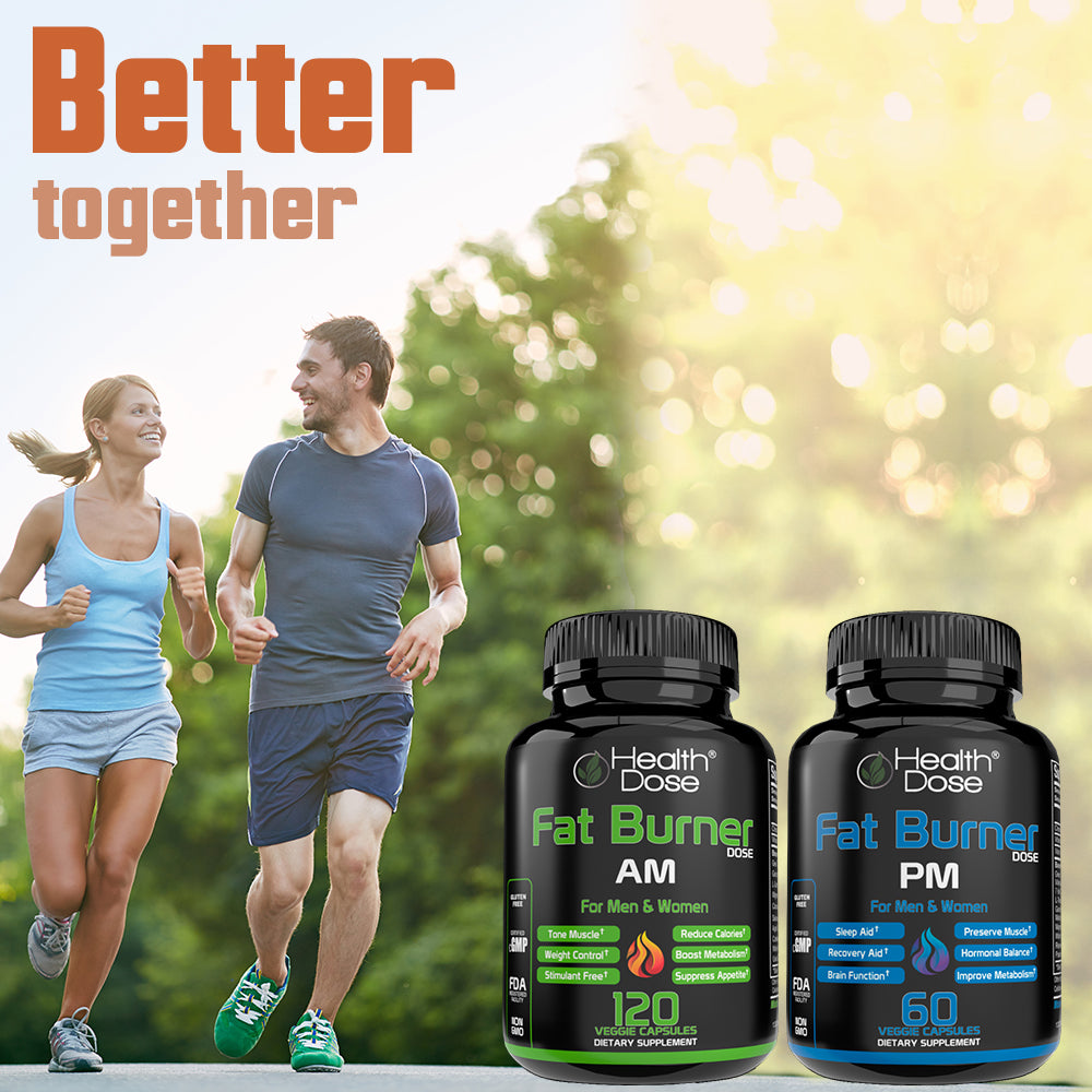 Health Dose Fat Burner PM. Sleep Aid & Brain Function Boost. 60 Capsules