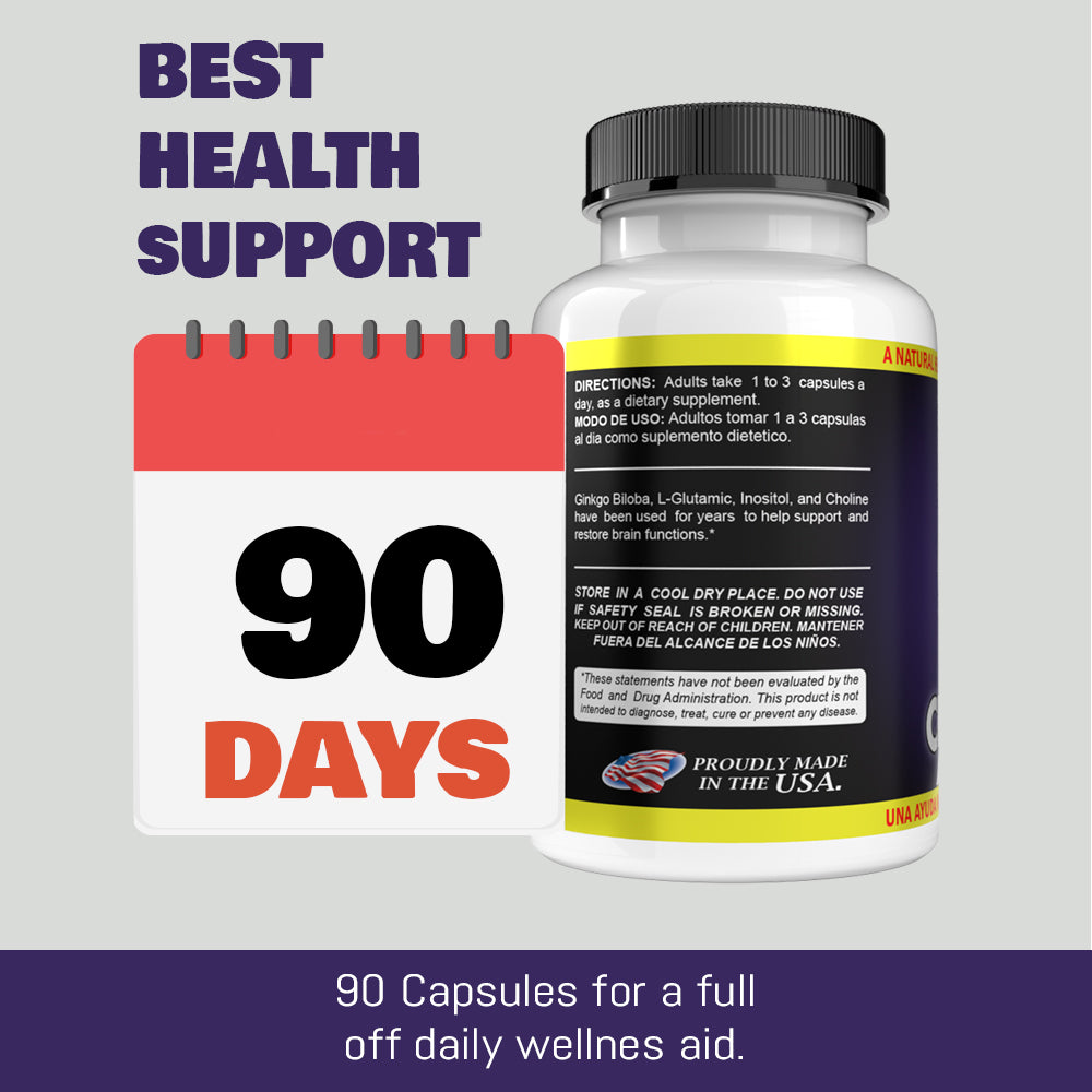 Sunshine Naturals Cerebrina With Ginkgo Biloba & L-Glutamic 90 Capsules