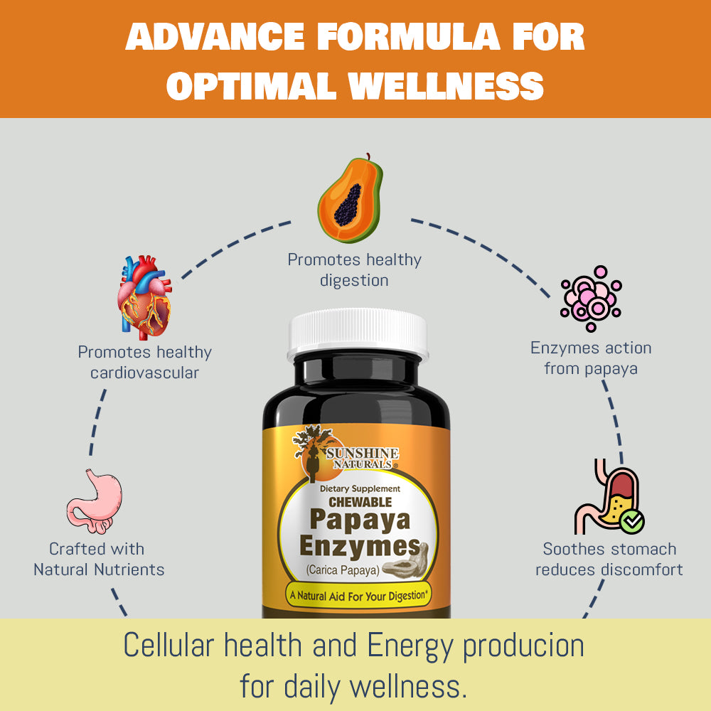 Sunshine Naturals Papaya Enzyme Chewable 100 Tablets