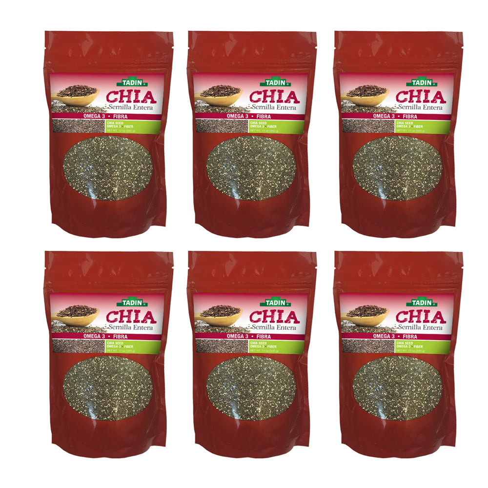 Tadin Linaza Bags Chia Seed. 12 Oz. Pack of 6