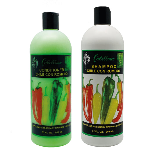 Cabellina Rosemary & Chili Pepper Shampoo & Conditioner. 32 oz Each